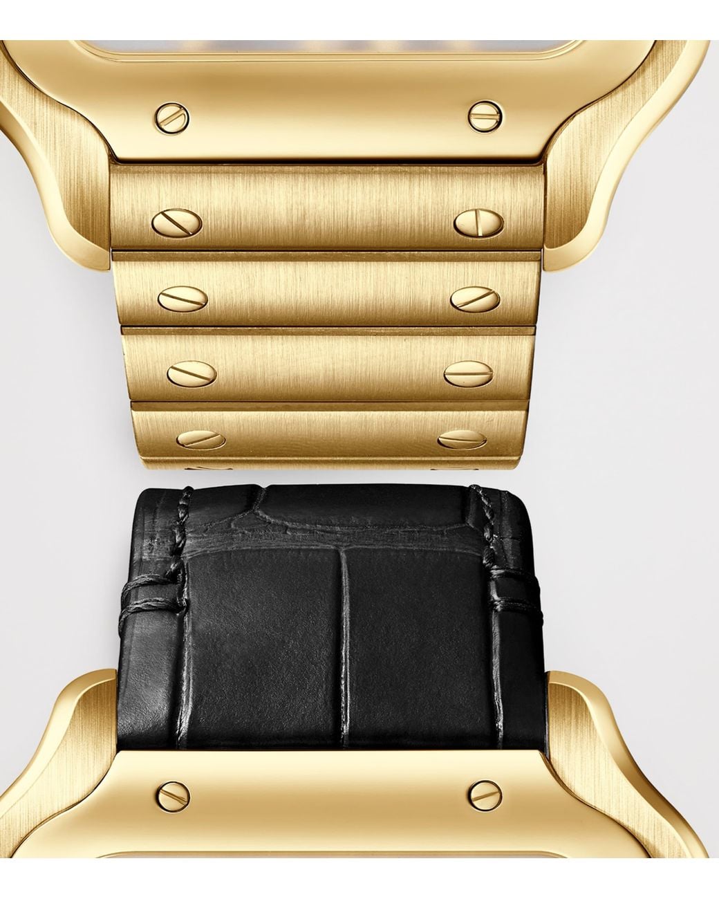 Cartier Metallic Large Santos De Skeleton Watch for men