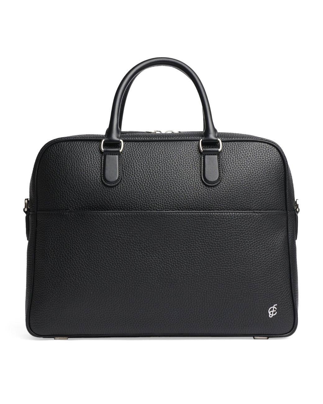 Carl Friedrik Black Leather Dunloe Briefcase for men