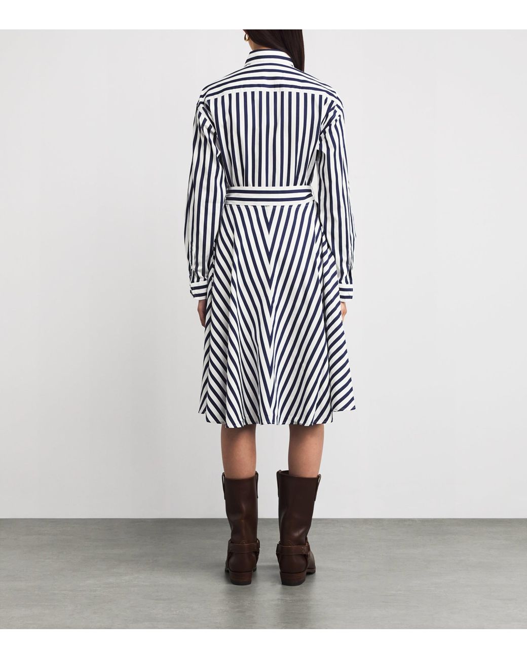 Polo Ralph Lauren Blue Cotton Dress With Belt