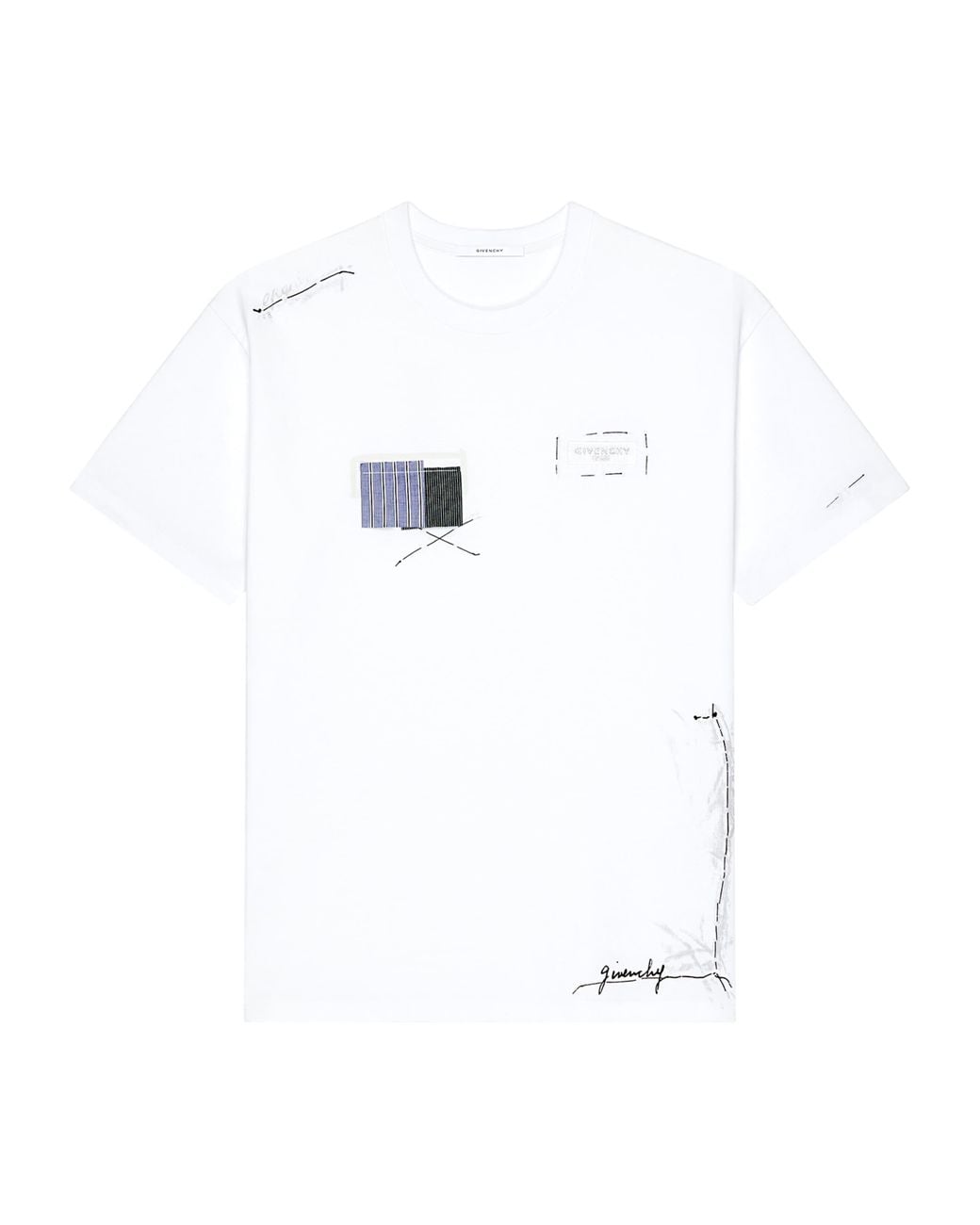 Givenchy White Cotton Graphic T-Shirt for men