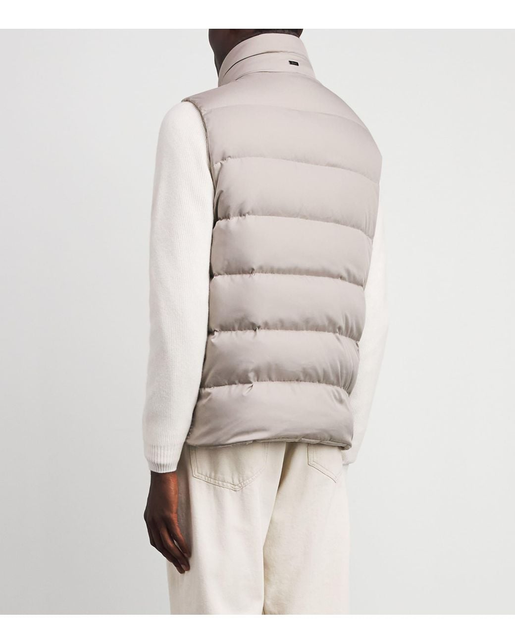 Herno Gray Down Quilted Gilet for men