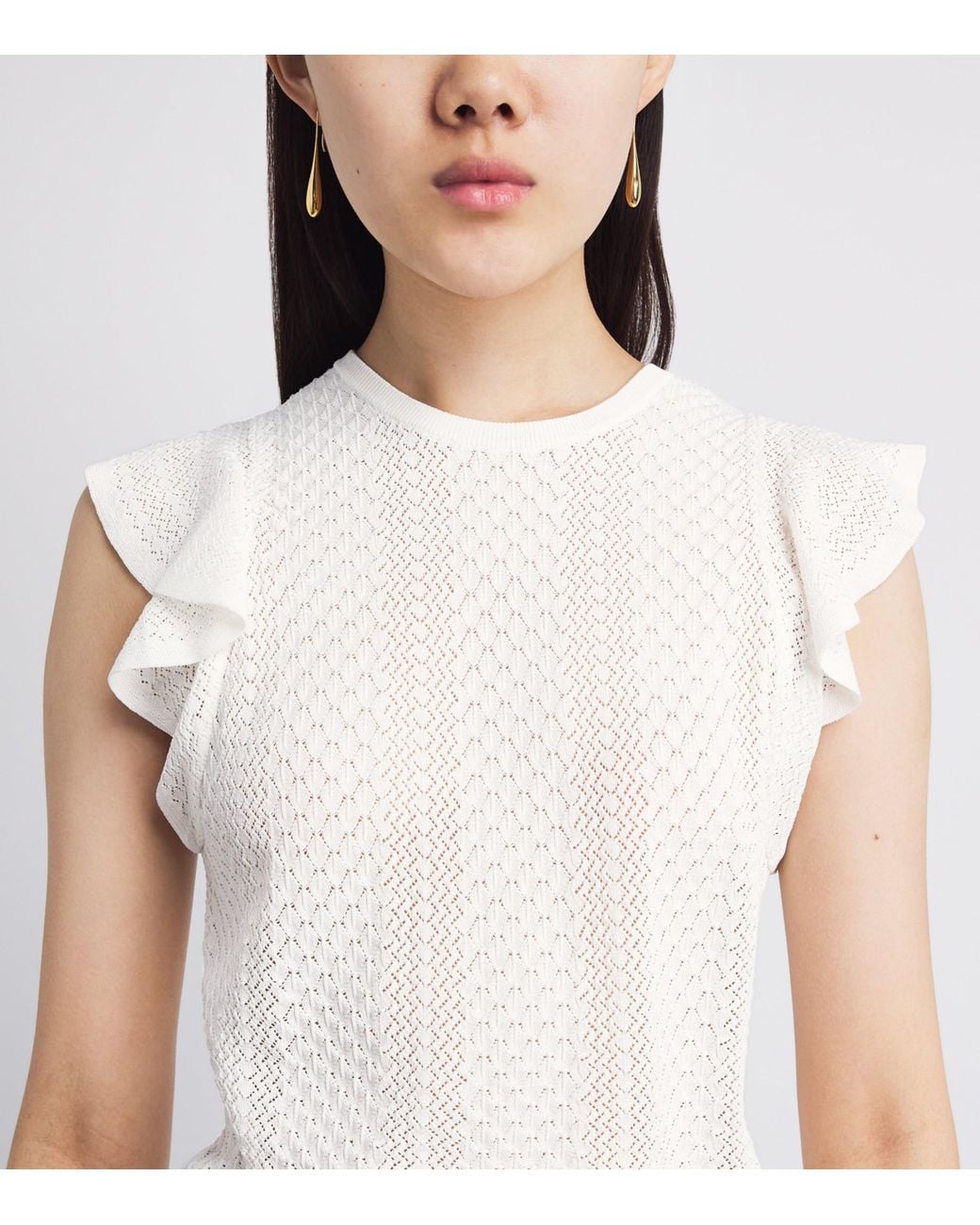 PAIGE White Ruffled Margo Tank Top