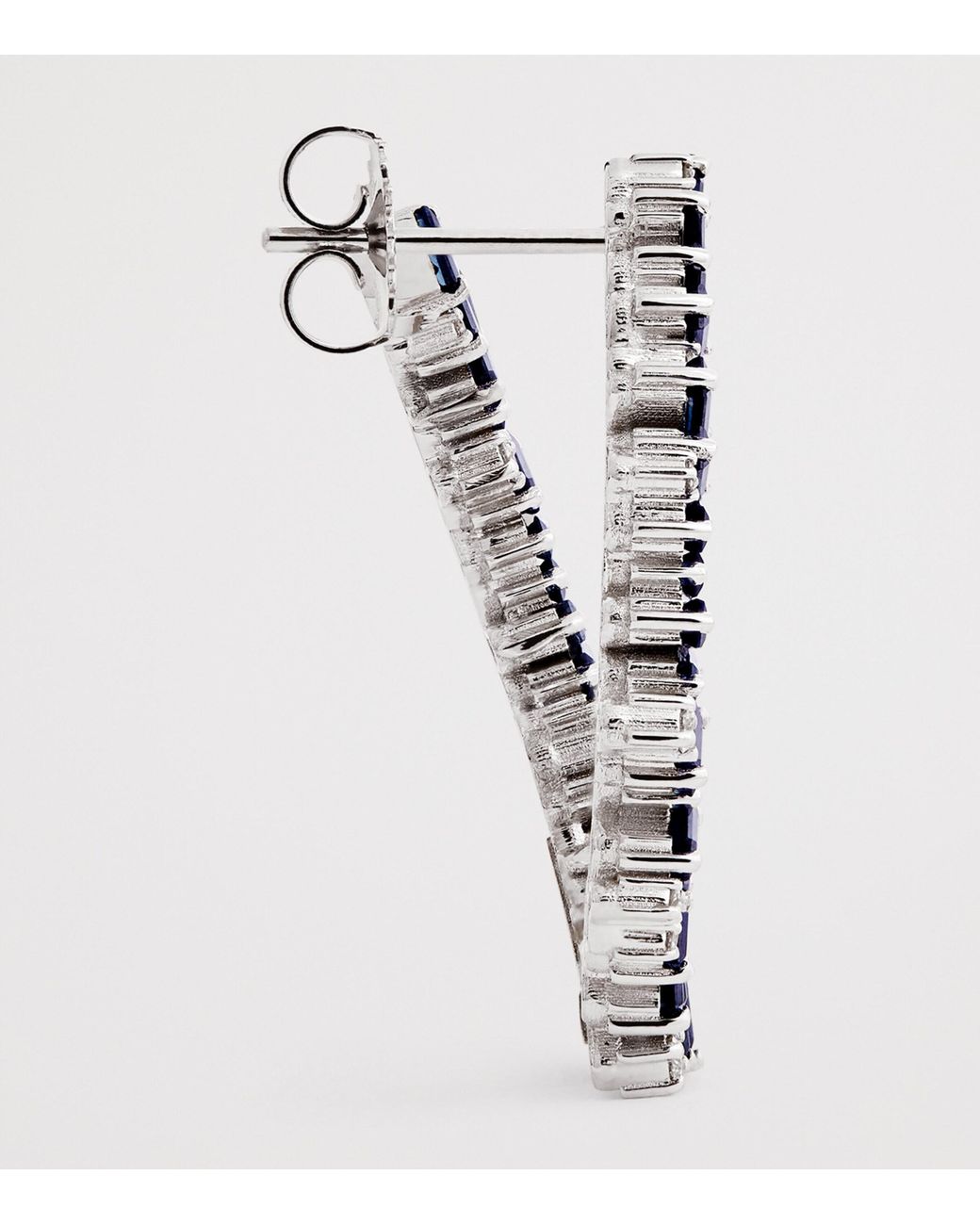 Suzanne Kalan Metallic Diamond And Sapphire Shimmer Spiral Earrings