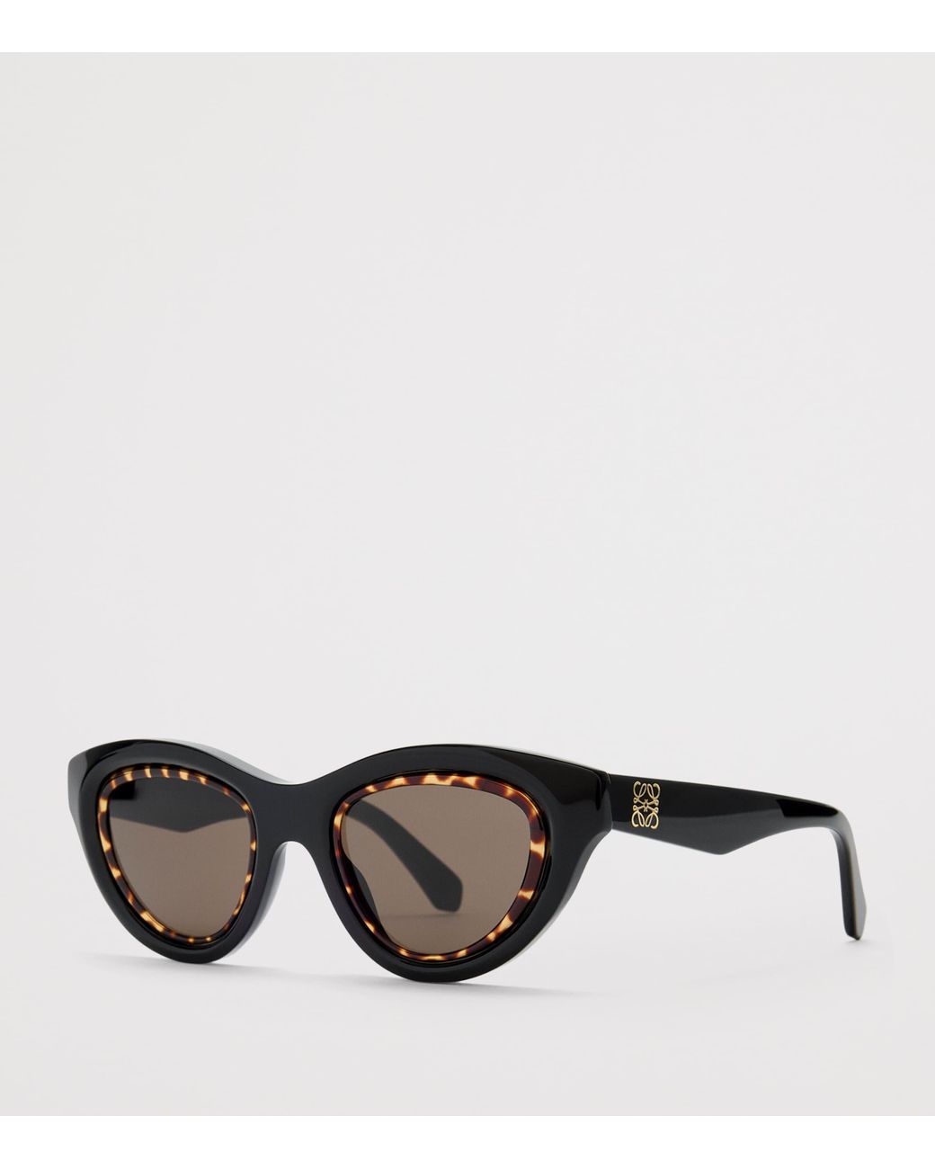 Loewe Black Acetate Mini Cat Eye Anagram Sunglasses