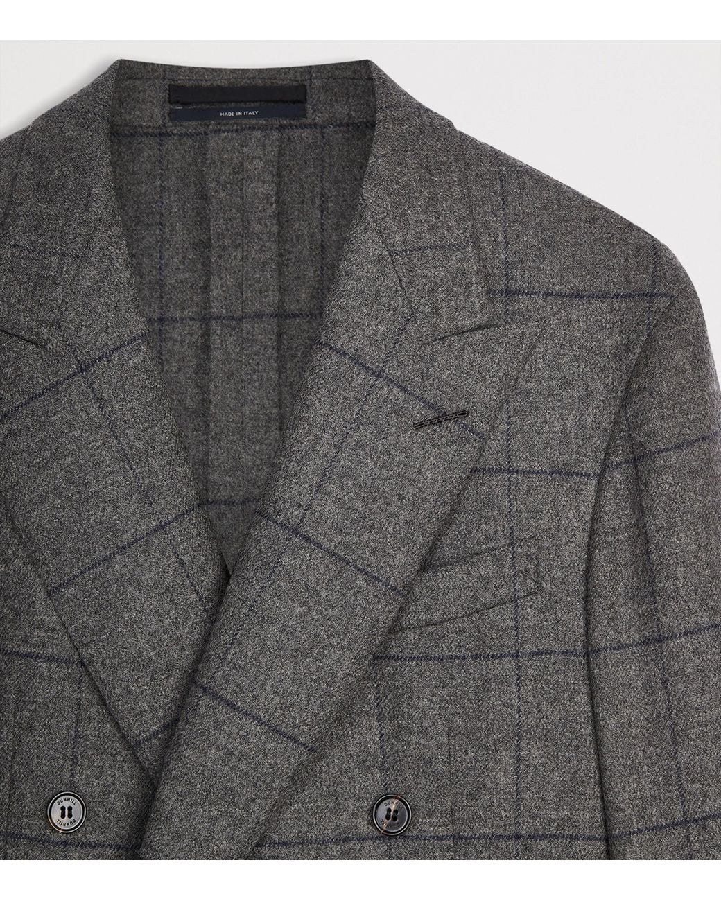 Dunhill Gray Wool Check Jacket for men