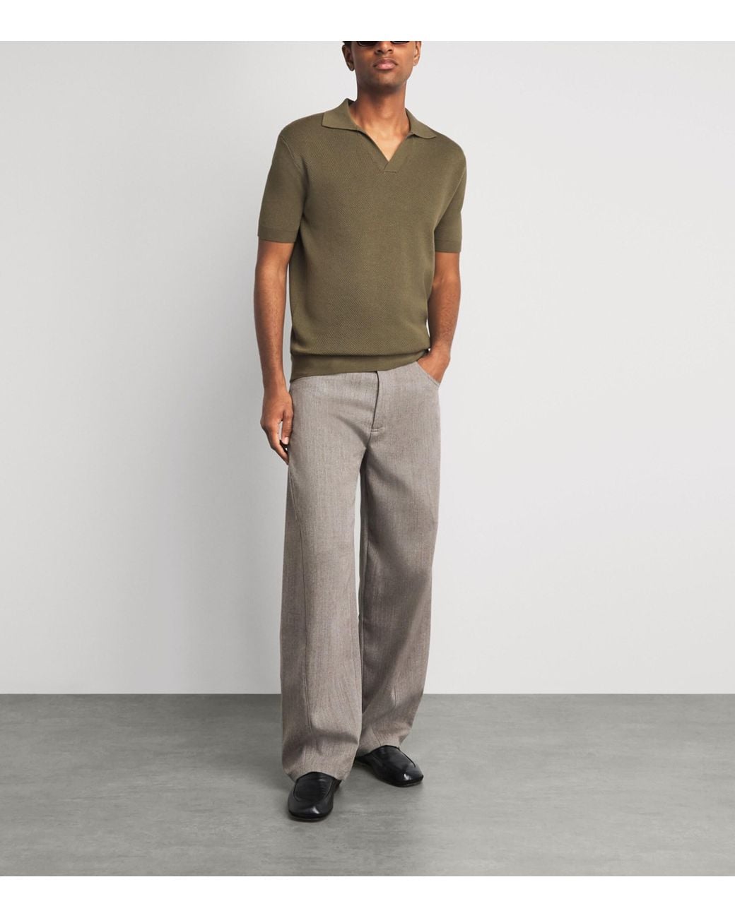 Frescobol Carioca Green Cotton Rino Polo Shirt for men