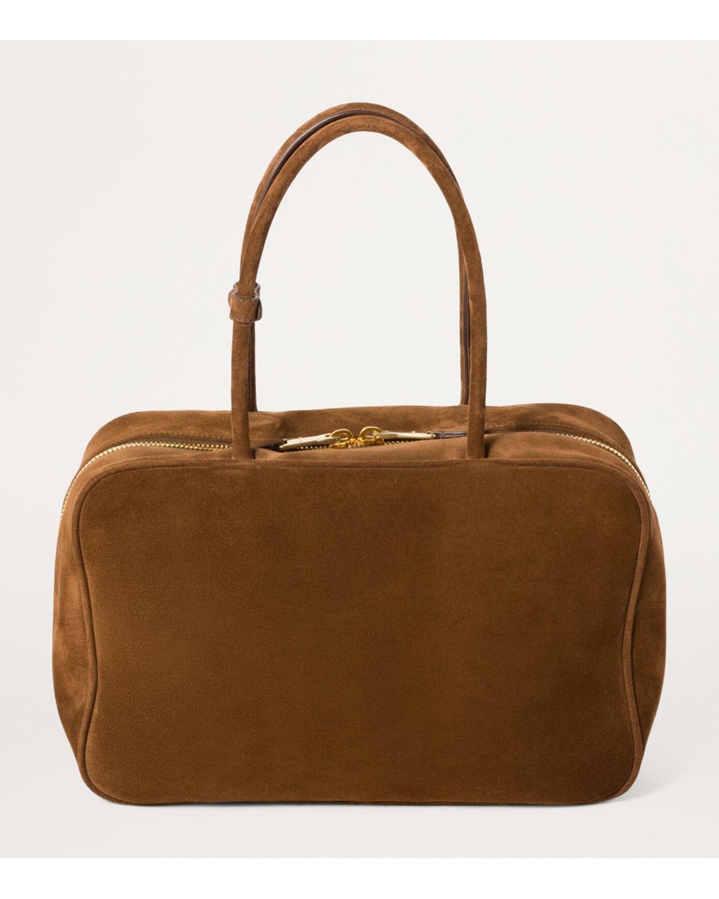 Miu Miu Brown Suede Beau Top-Handle Bag