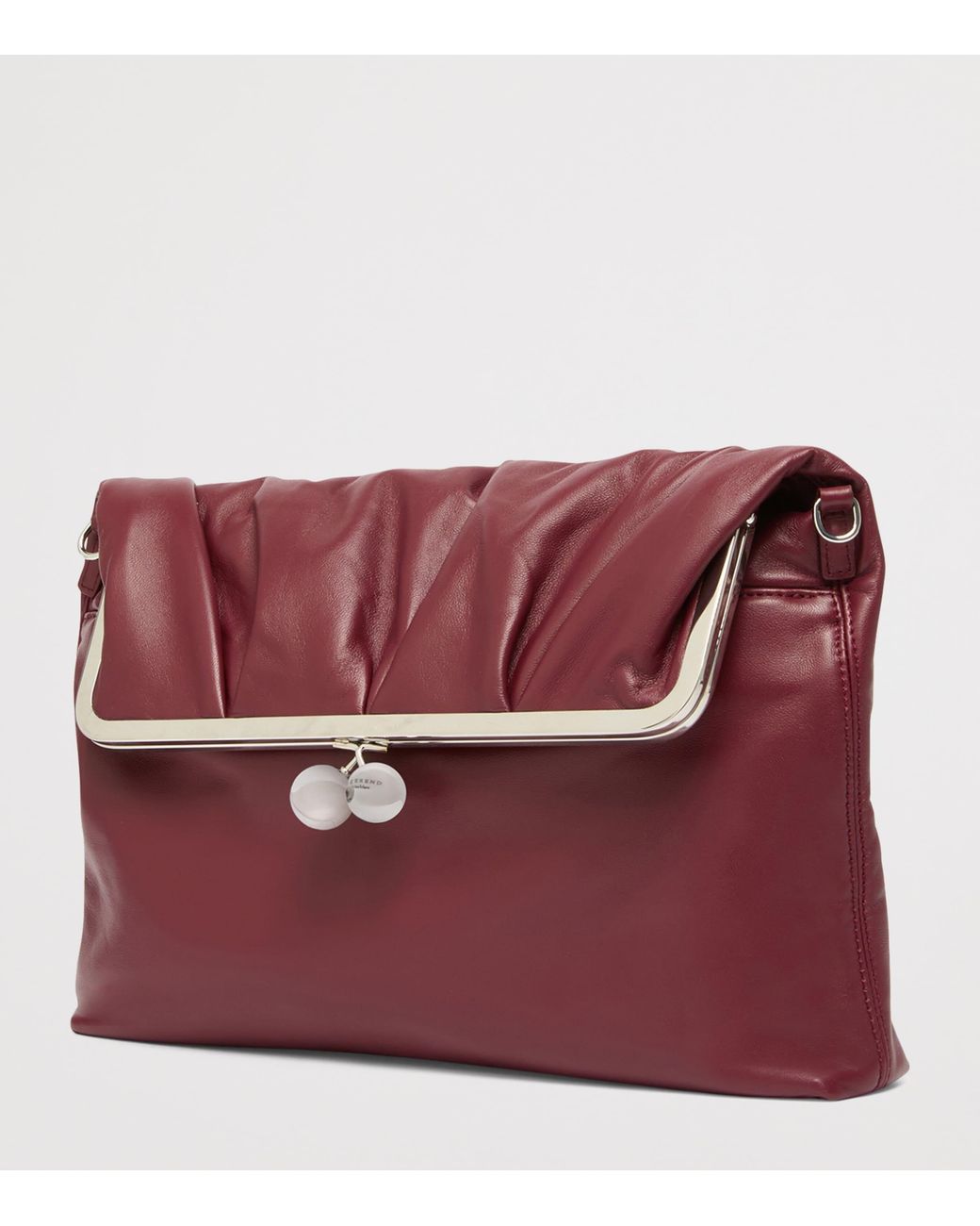 Weekend by Maxmara Red Leather Pasticcino Clutch Bag