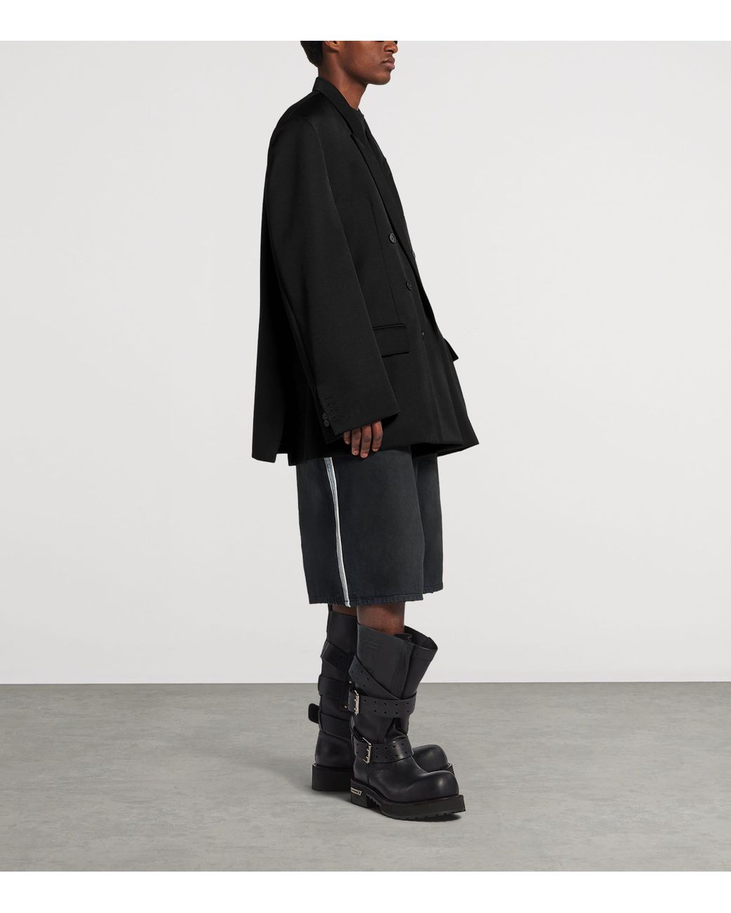 Balenciaga Black Wool Oversized Too Far Blazer for men