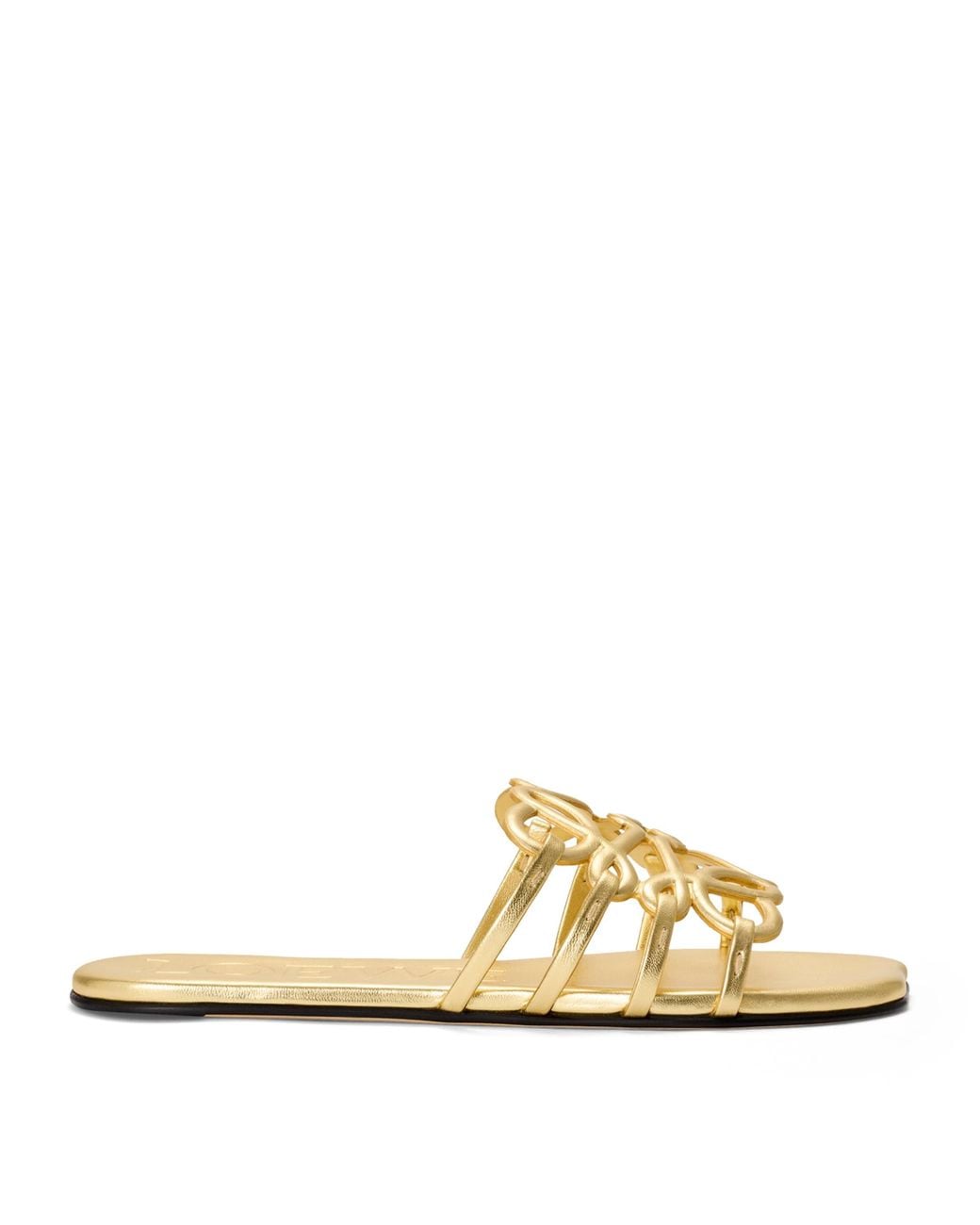 Loewe Natural X Paula's Ibiza Leather Petal Anagram Slides