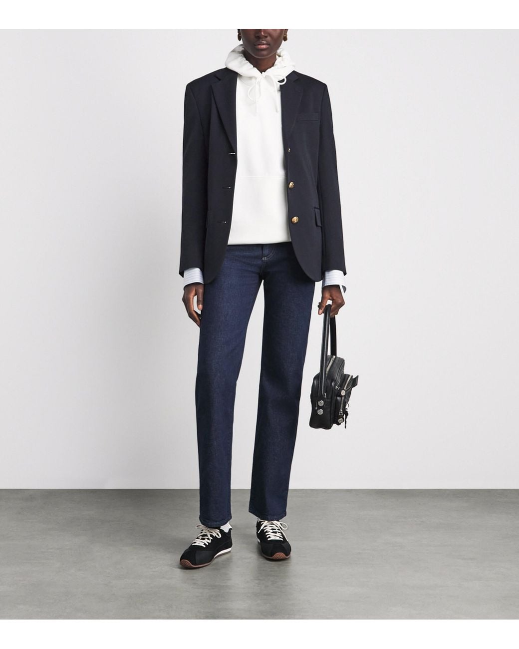 PAIGE Blue Stevie High-Rise Straight Ankle Jeans