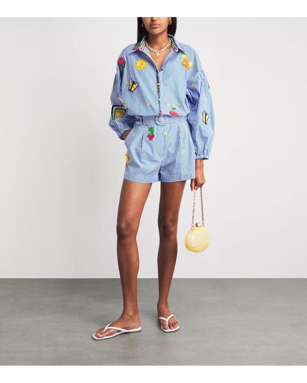 Camilla Blue Cotton Magic Of The Mercado Shirt