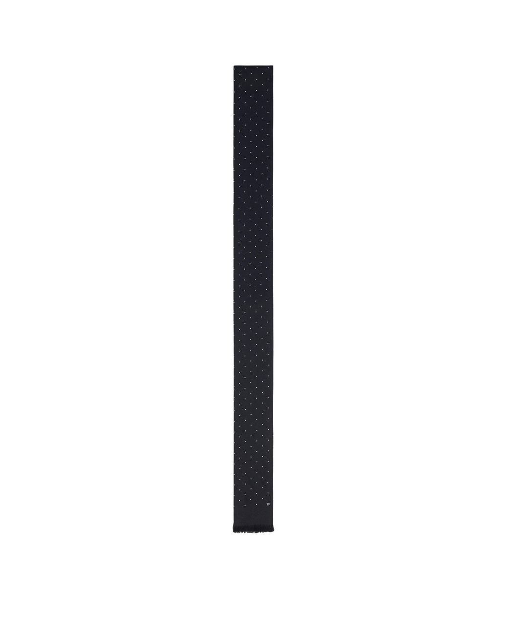 Tom Ford Blue Mulberry Silk Polka-Dot Scarf for men