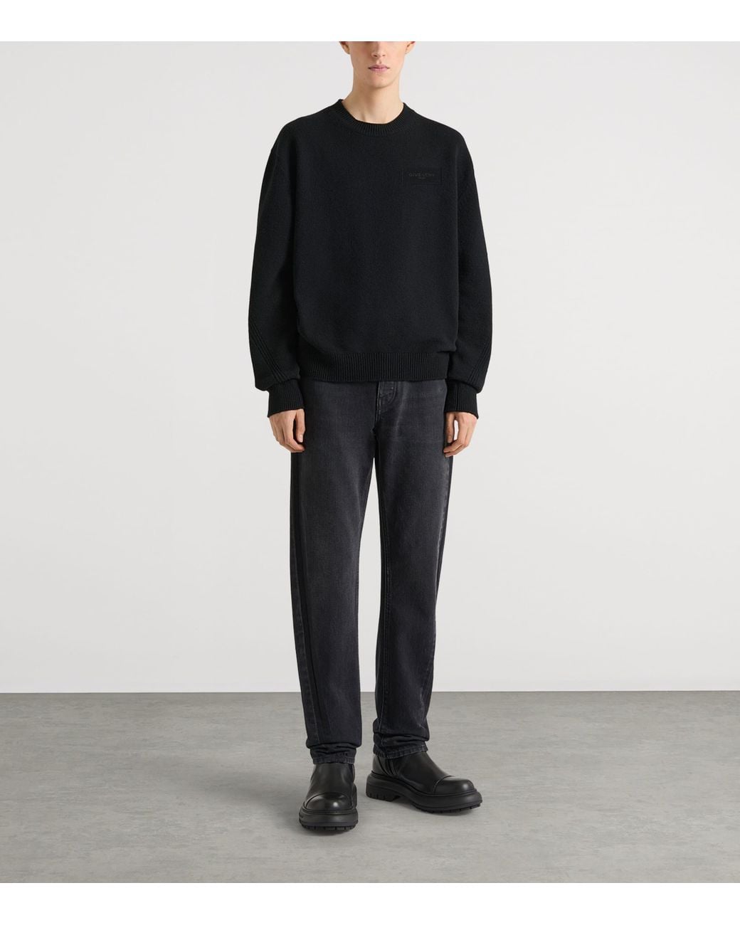 Givenchy Black Wool-Cashmere Sweater for men