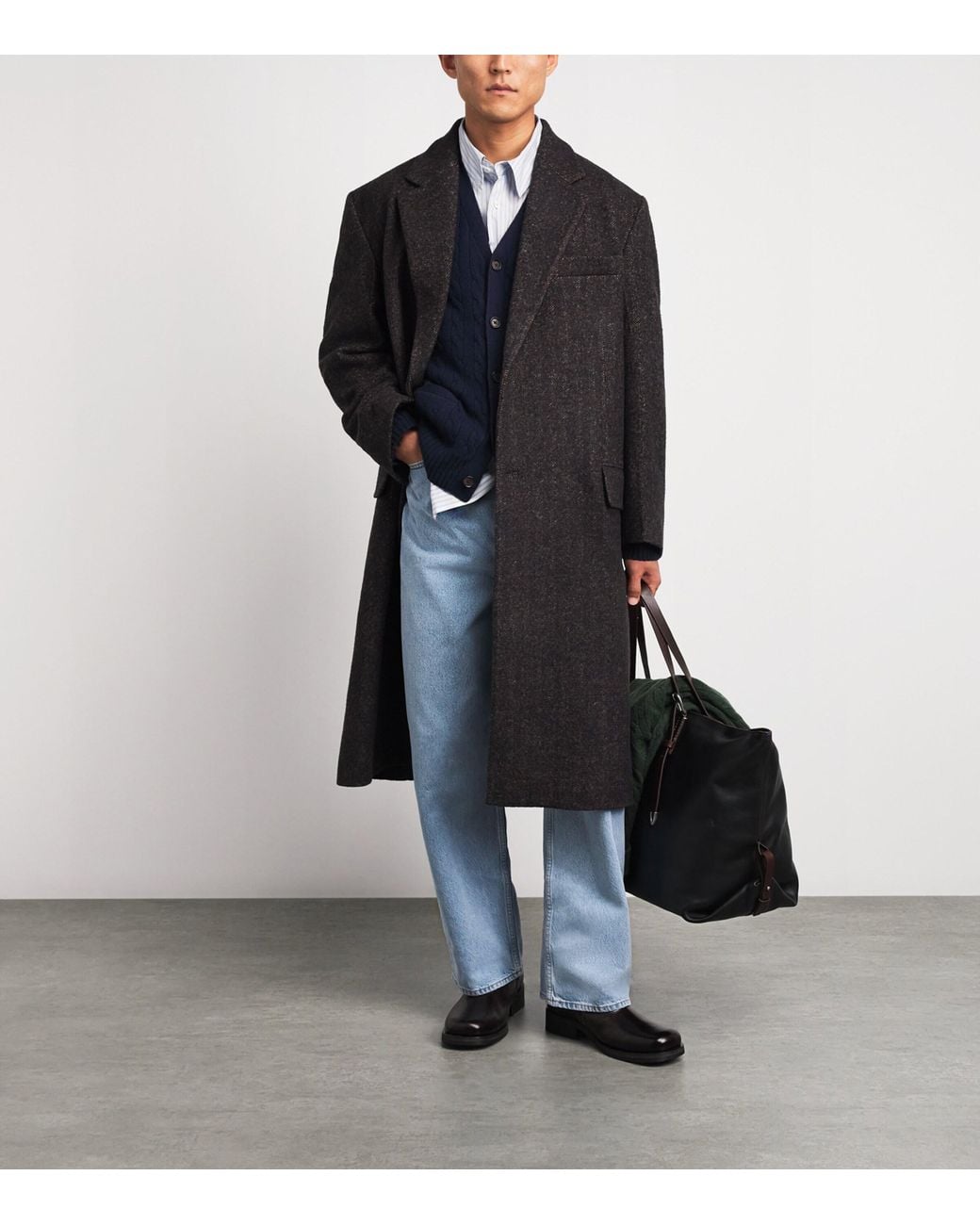 Polo Ralph Lauren Blue Wool-Cashmere Cable-Knit Cardigan for men