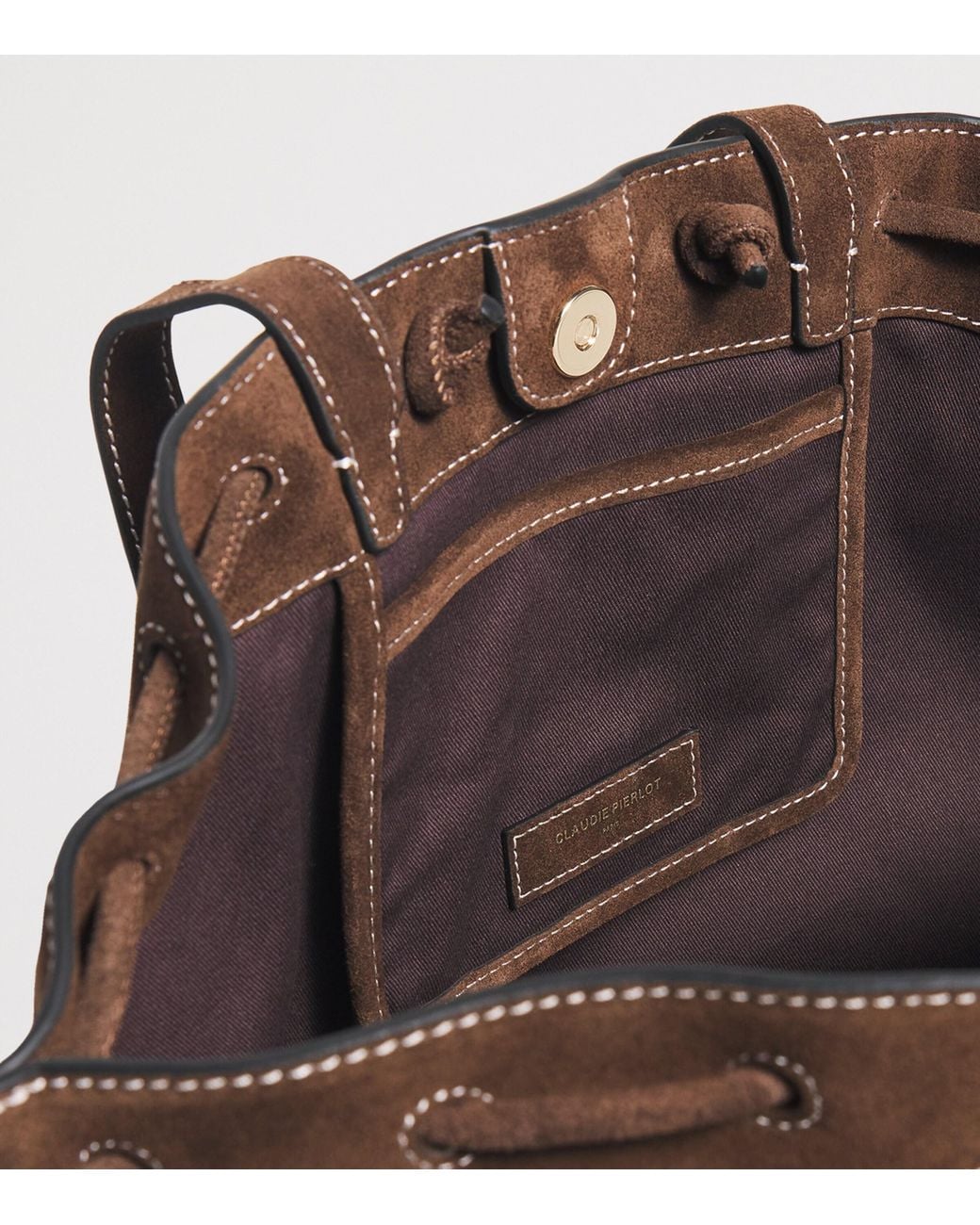 Claudie Pierlot Brown Suede Alban Tote Bag