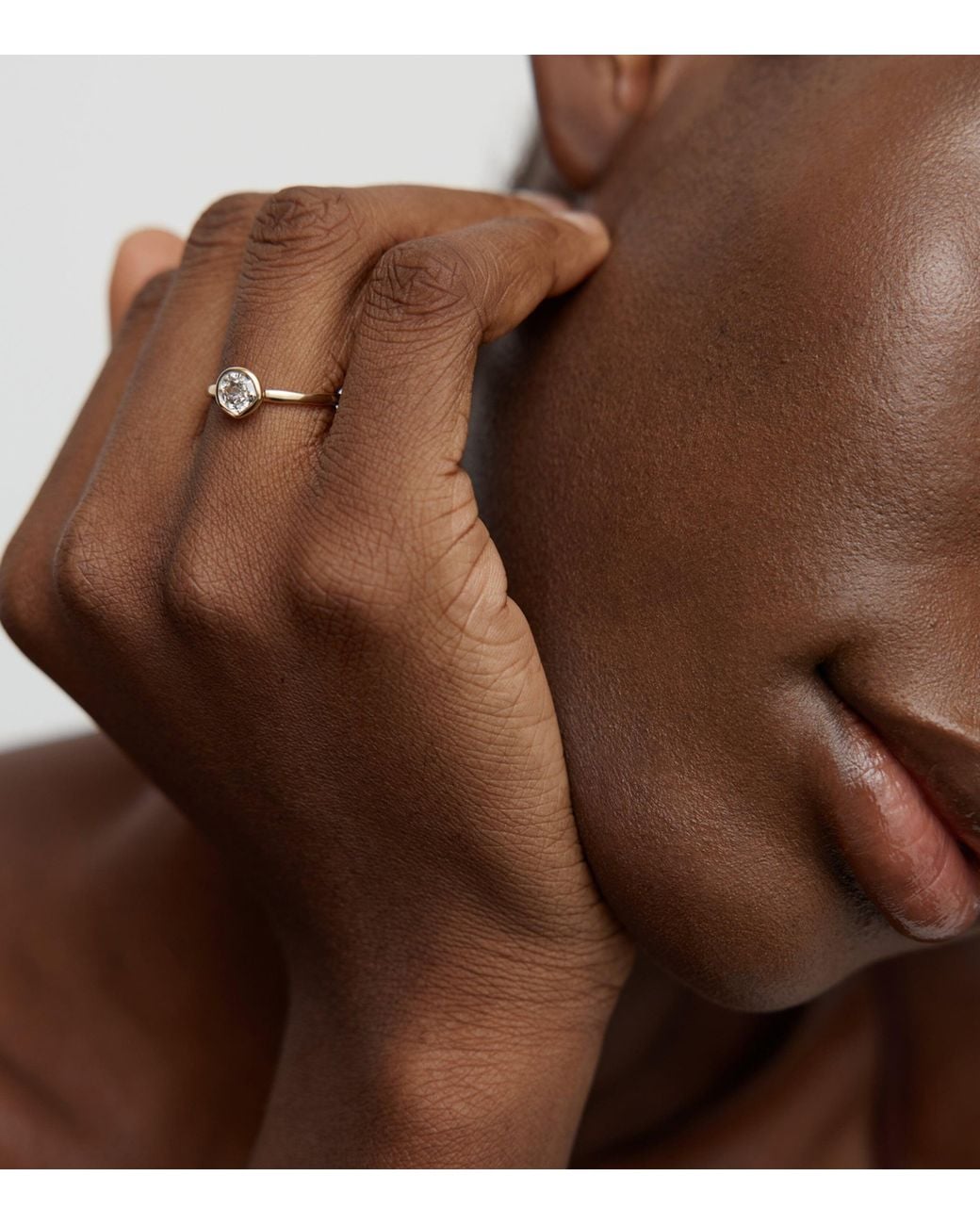 Monica Vinader White And Diamond Siren Ring