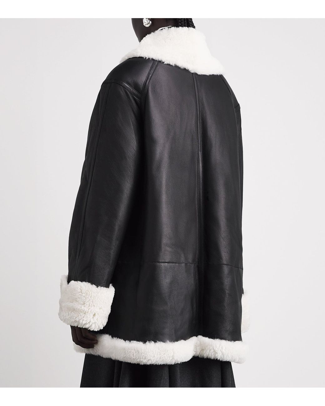 Altuzarra Black Shearling Blake Coat