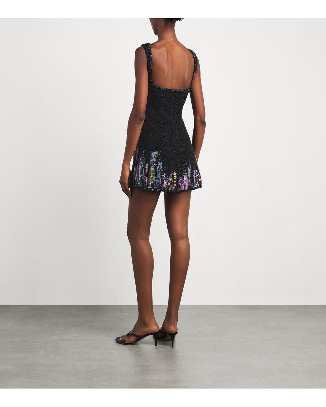 Clio Peppiatt Black Embellished Tokyo Mini Dress