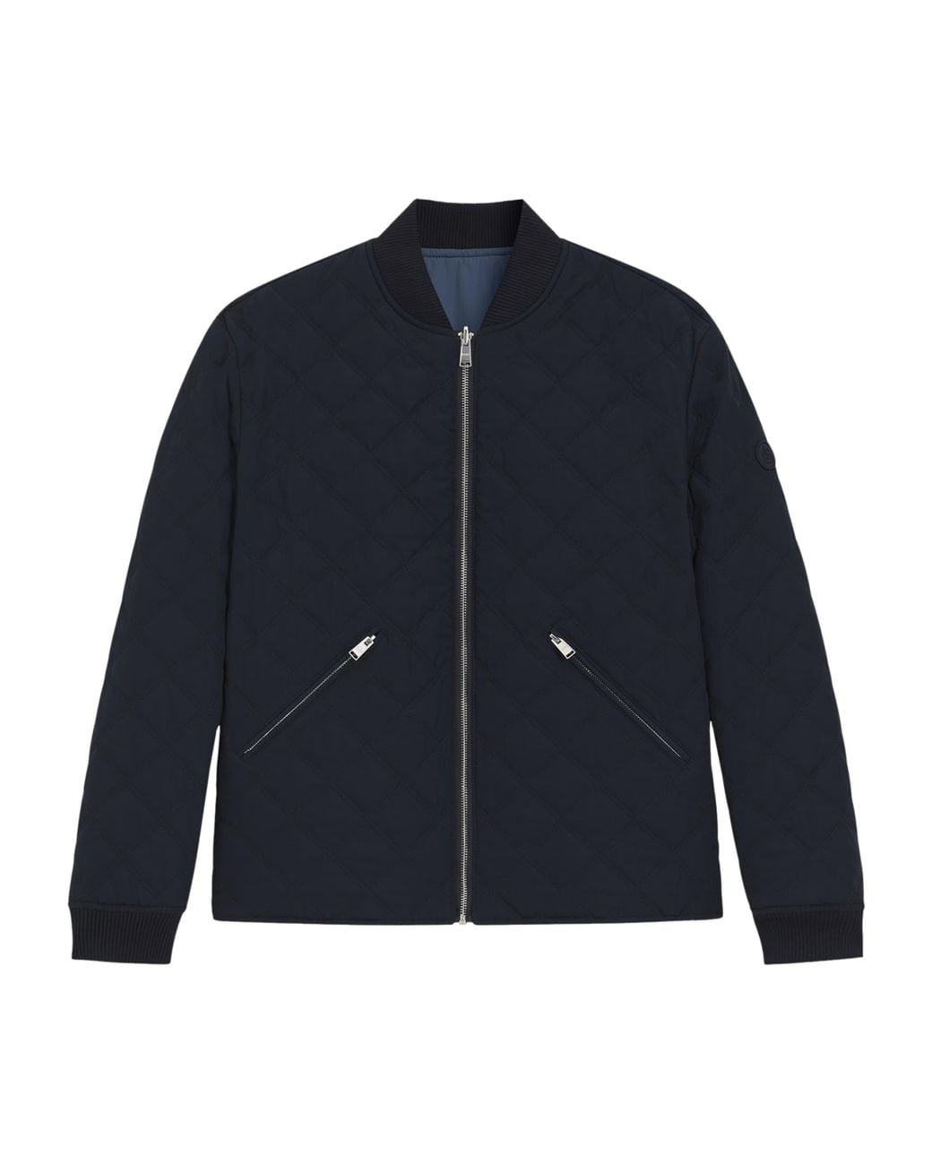 Boss Blue Water-Repellent Quilted Jacket for men