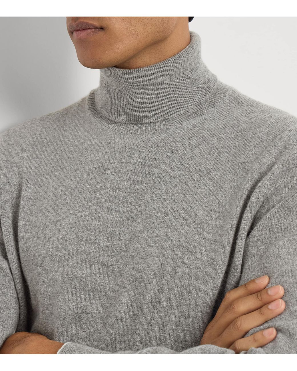 Brunello Cucinelli Gray Cashmere Rollneck Sweater for men