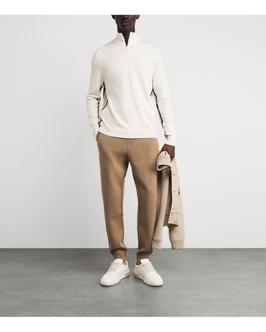 Fusalp White Half-Zip Natom Sweater for men