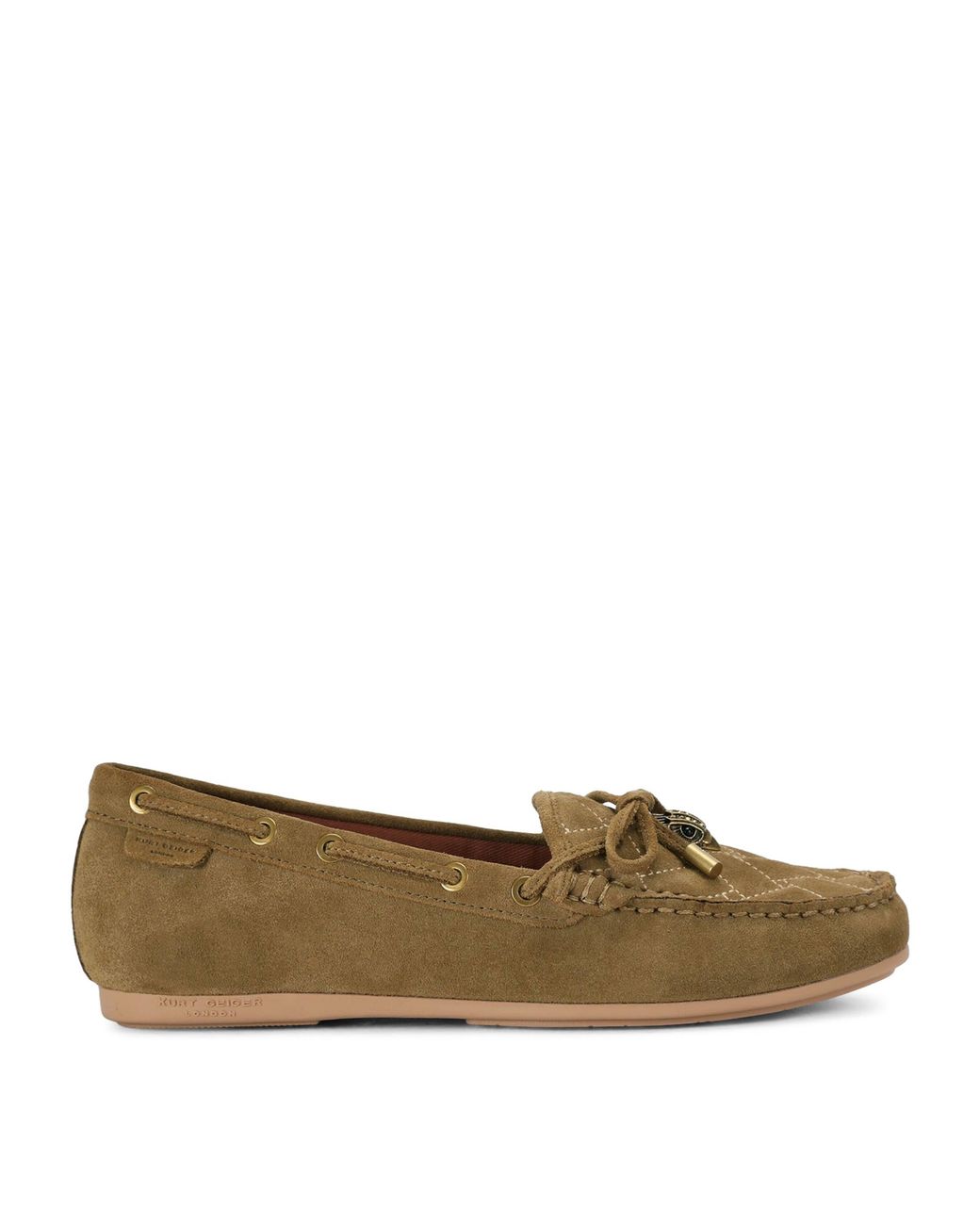Kurt Geiger Brown Suede Eagle Moccasins