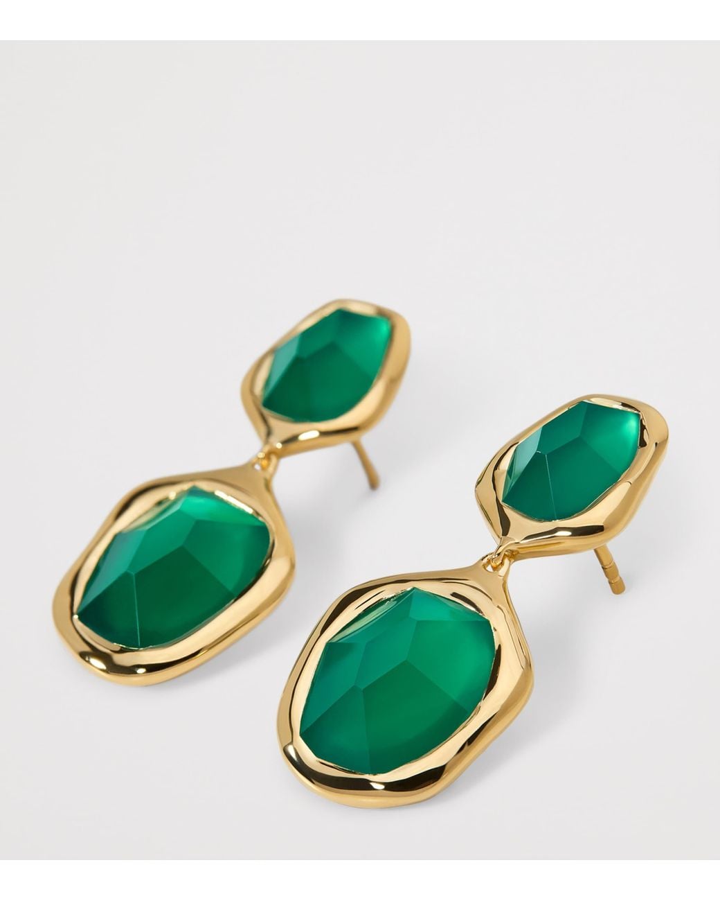 Monica Vinader Green Vermeil And Onyx Odyssey Cocktail Earrings