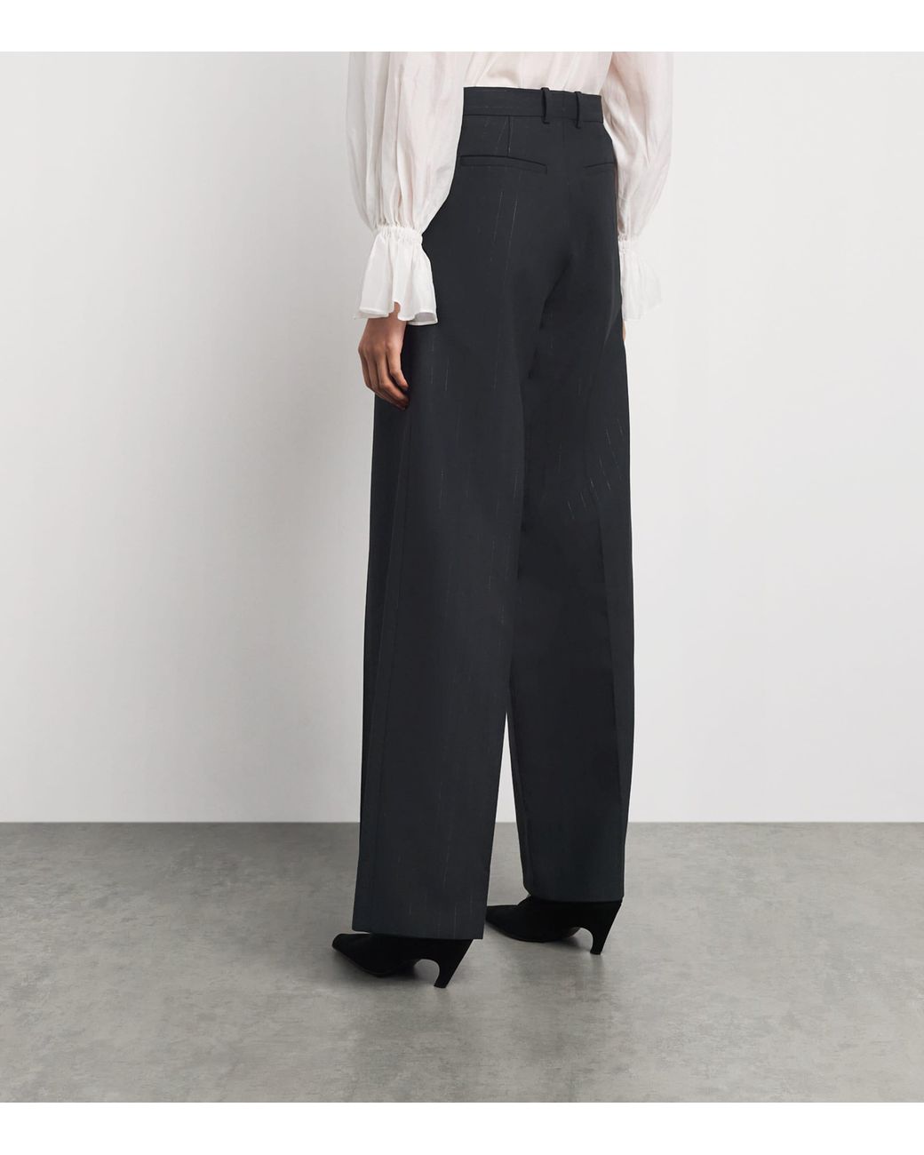 Sandro Black Stripe Tailored Trousers