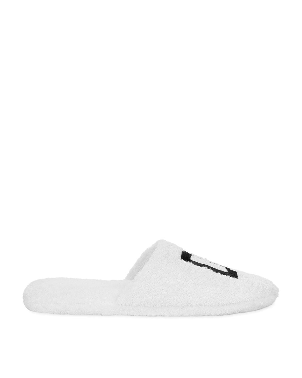 Dolce & Gabbana White Dg Logo Slippers for men