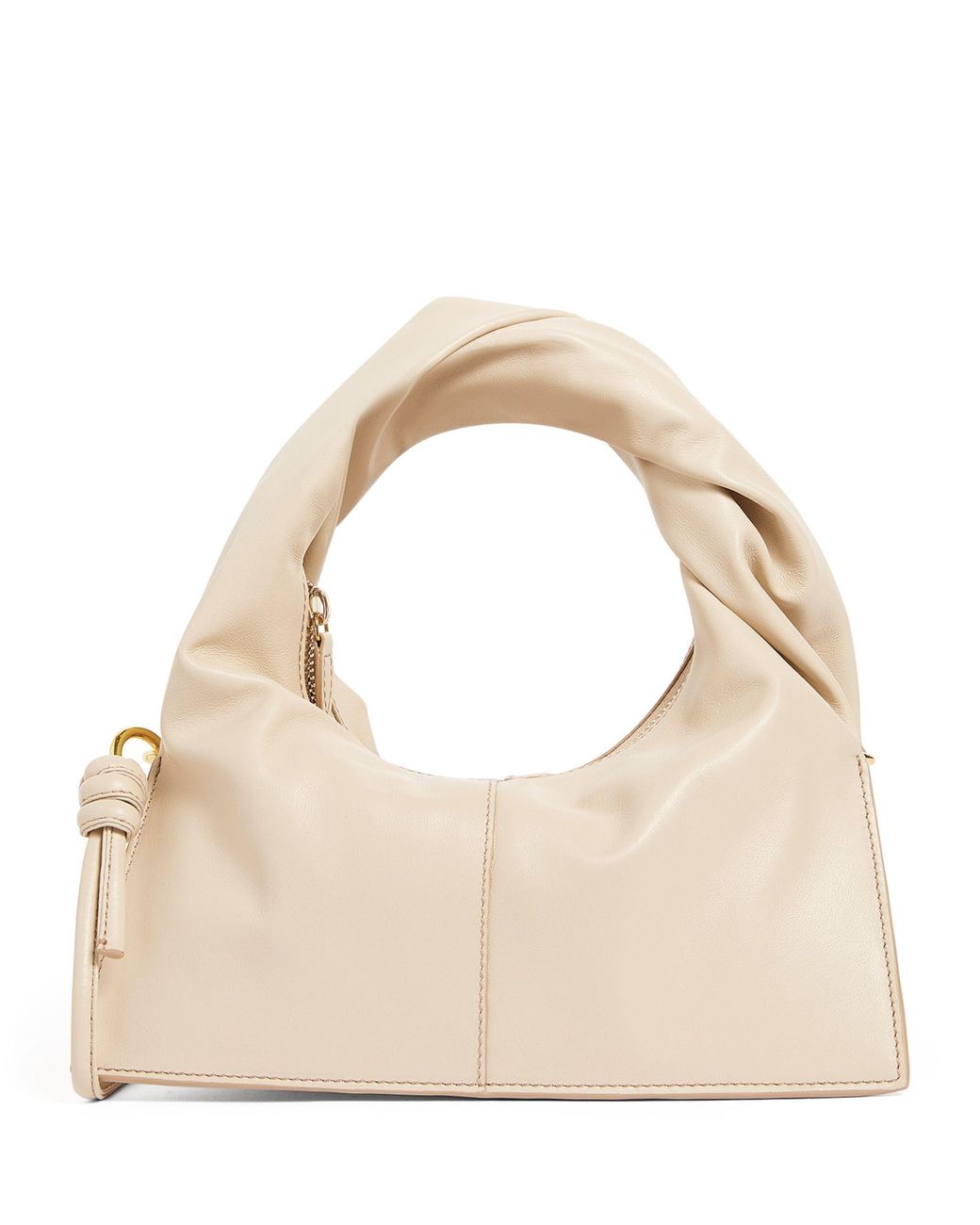 Yuzefi Leather Wonton Top-handle Bag in Beige (Natural) | Lyst