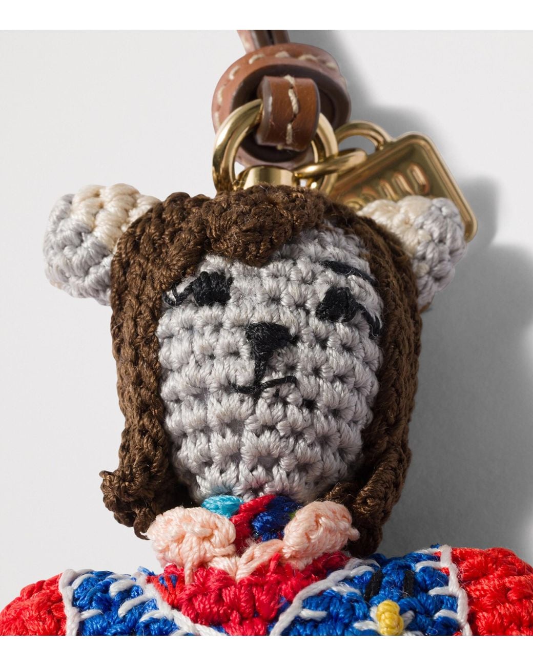 Miu Miu Multicolor Woven Yarn Keyring