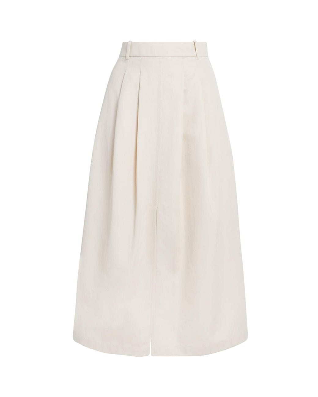 Joseph White Cotton-Linen Kharis Midi Skirt