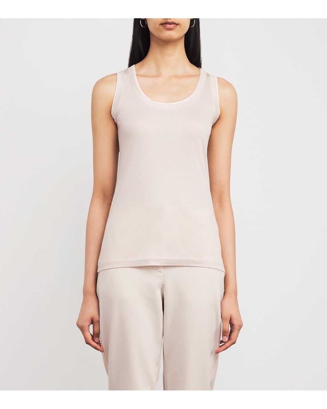Eleventy White Cotton Tank Top