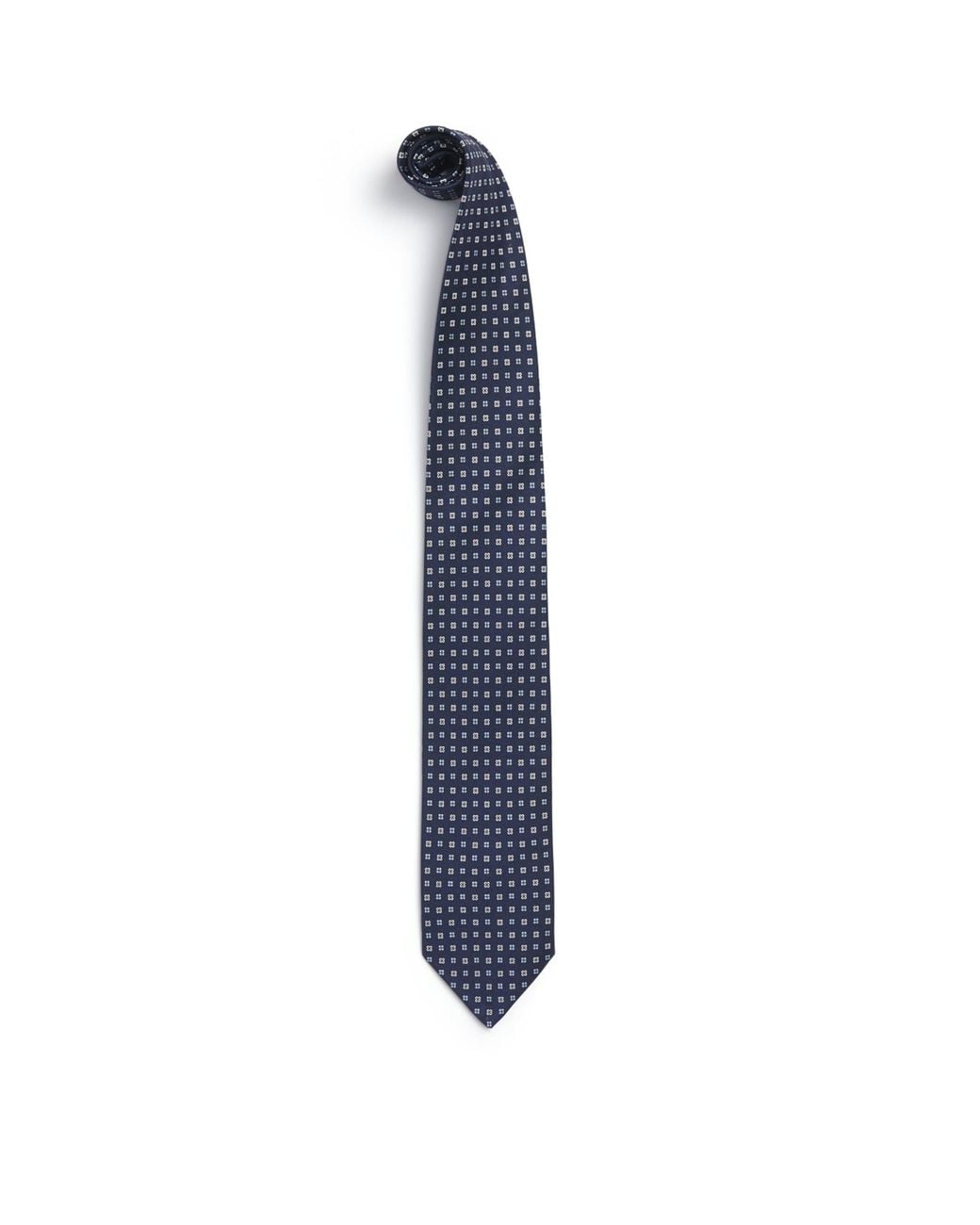E.MARINELLA Blue Silk Floral Tie for men