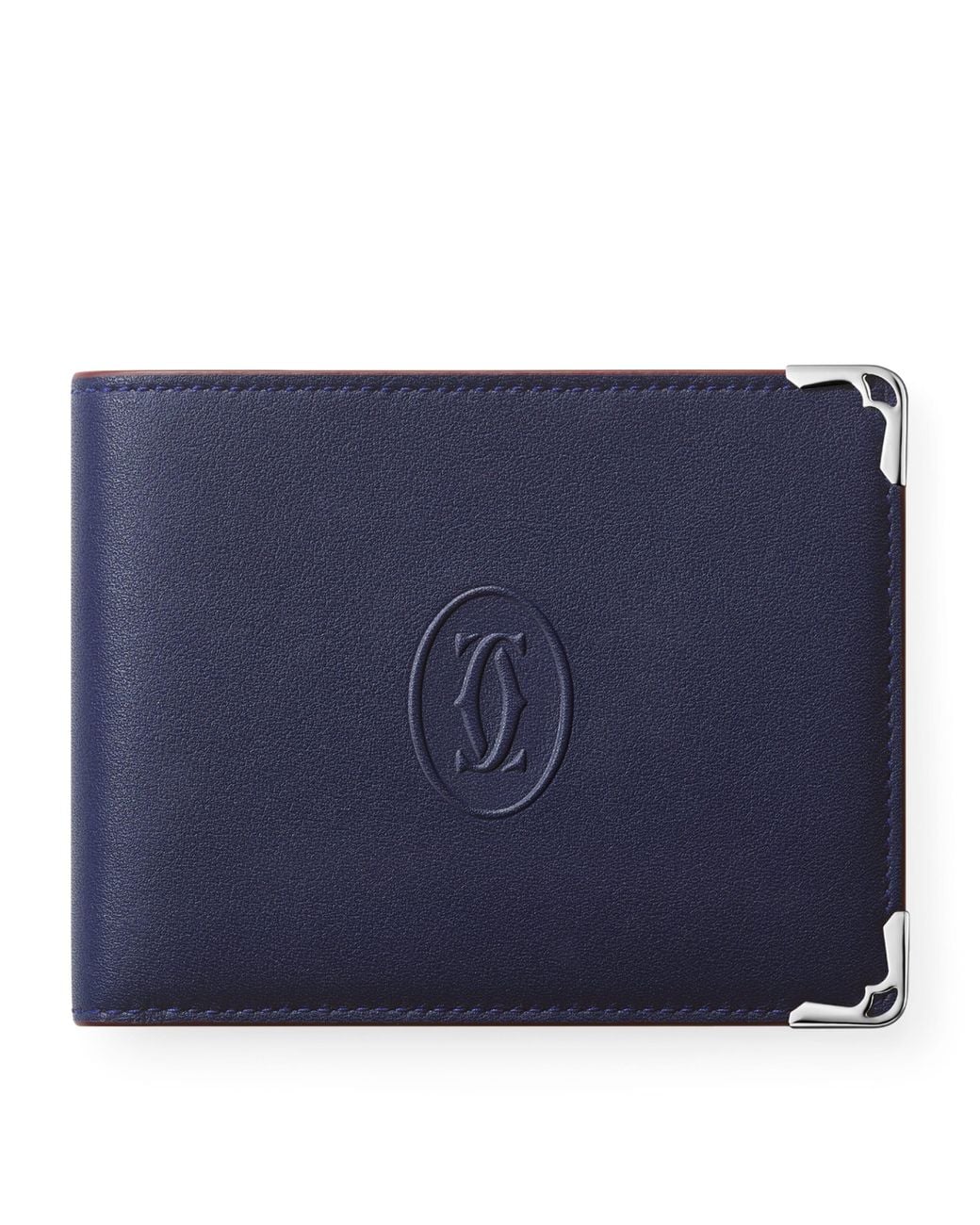 Cartier Blue Leather Must Card Holder for men