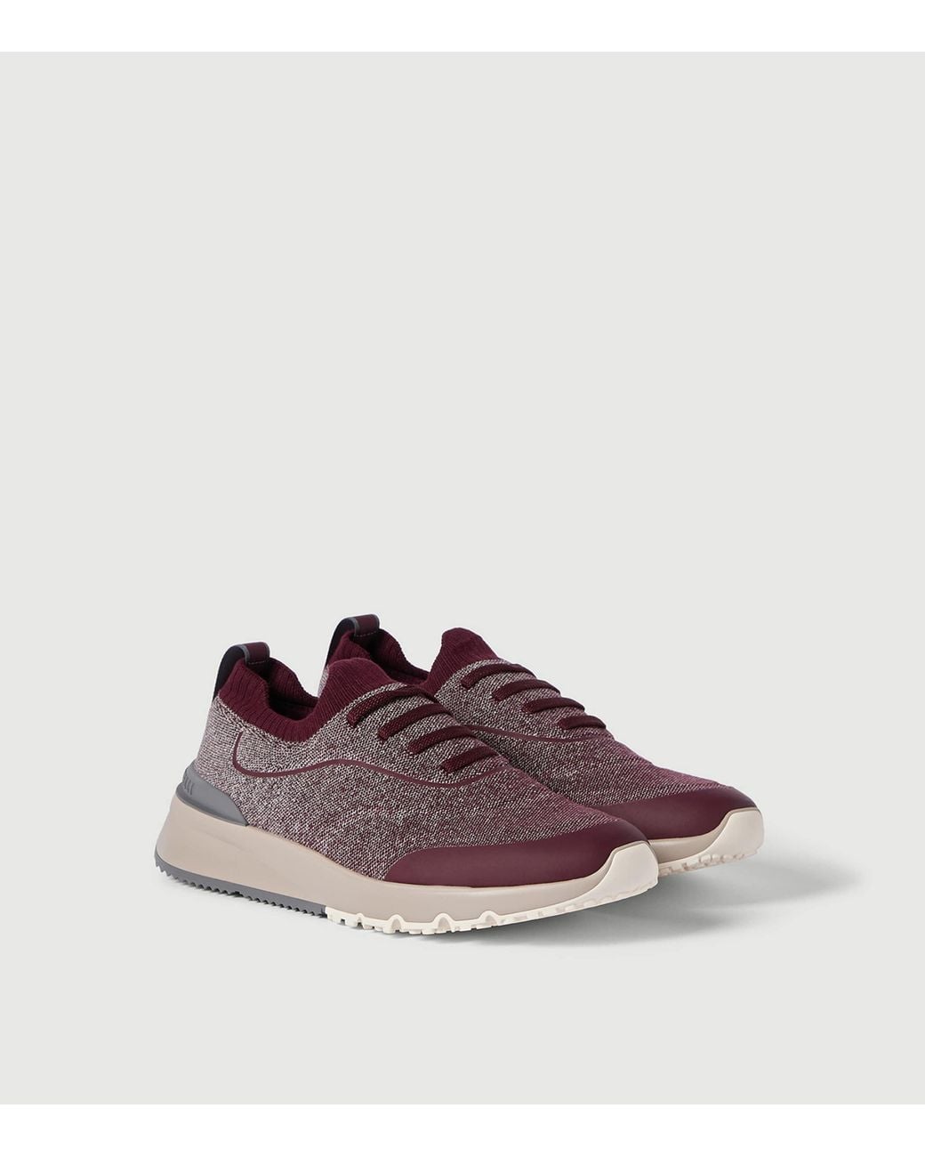 Brunello Cucinelli Purple Technical Cotton Sneakers for men