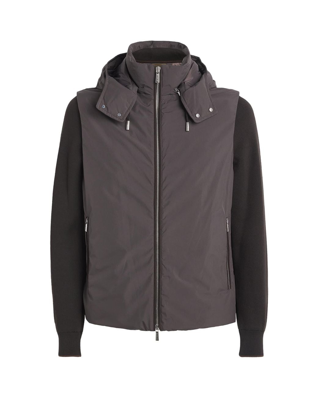 Moorer Gray Down Evan Bomber Jacket for men