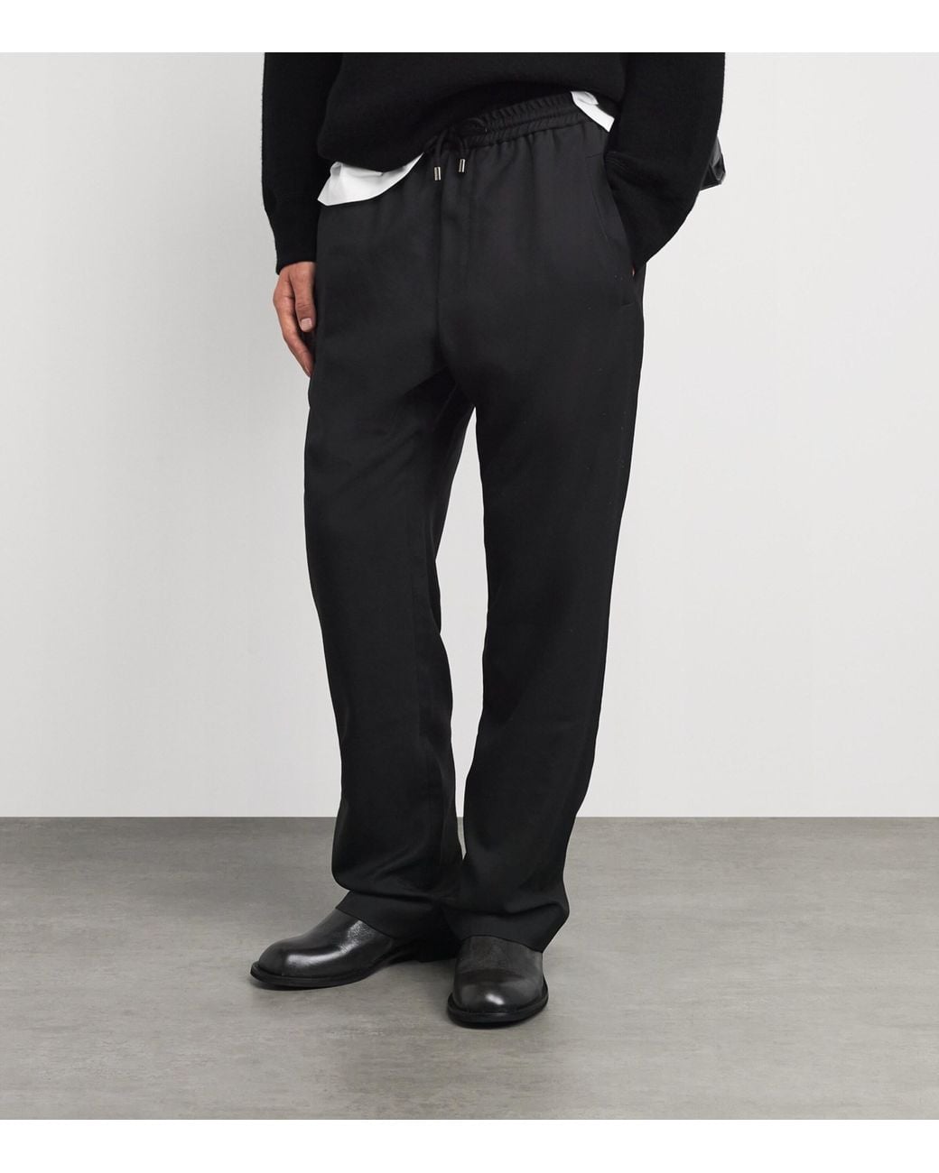 God's True Cashmere Black Cashmere Soul Straight Trousers for men