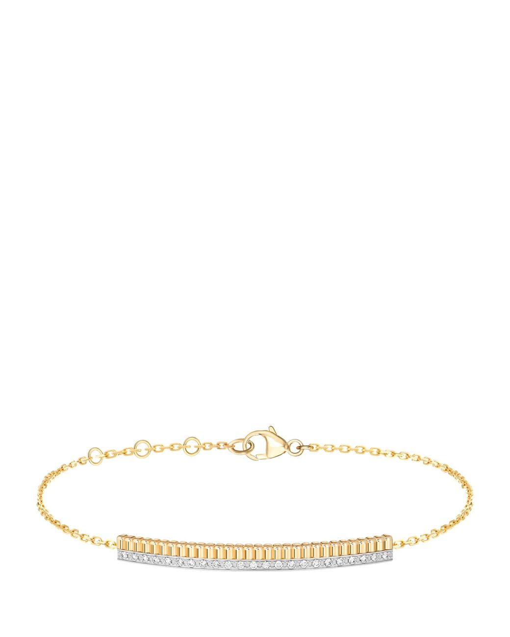 Boucheron White Quatre Radiant Edition Grosgrain Chain Bracelet
