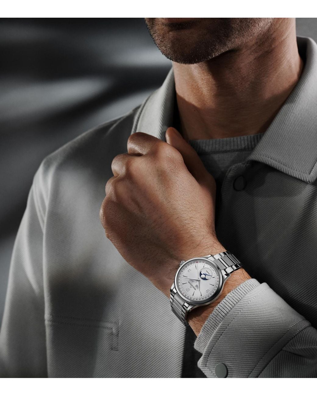 Jaeger-lecoultre Gray Stainless Steel Master Control Calendar Watch for men