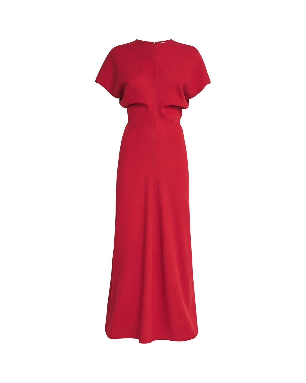 TOTEME Wool Slouch-Waist Midi Dress in Red | Lyst