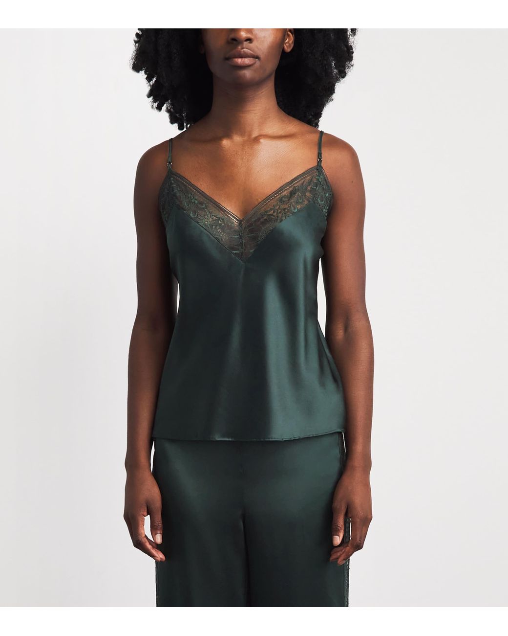 Aubade Green Silk-Blend Midnight Whisper Camisole
