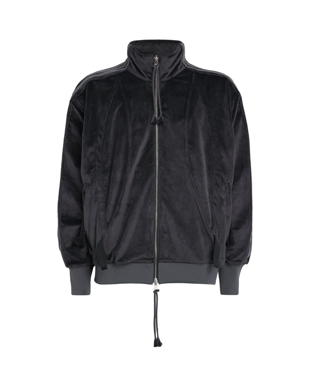 未使用 タグ付き adidas VELVET TRACK JACKET 黒/M adidas Originals X Song For The Mute Velvet Track Jacket in Black