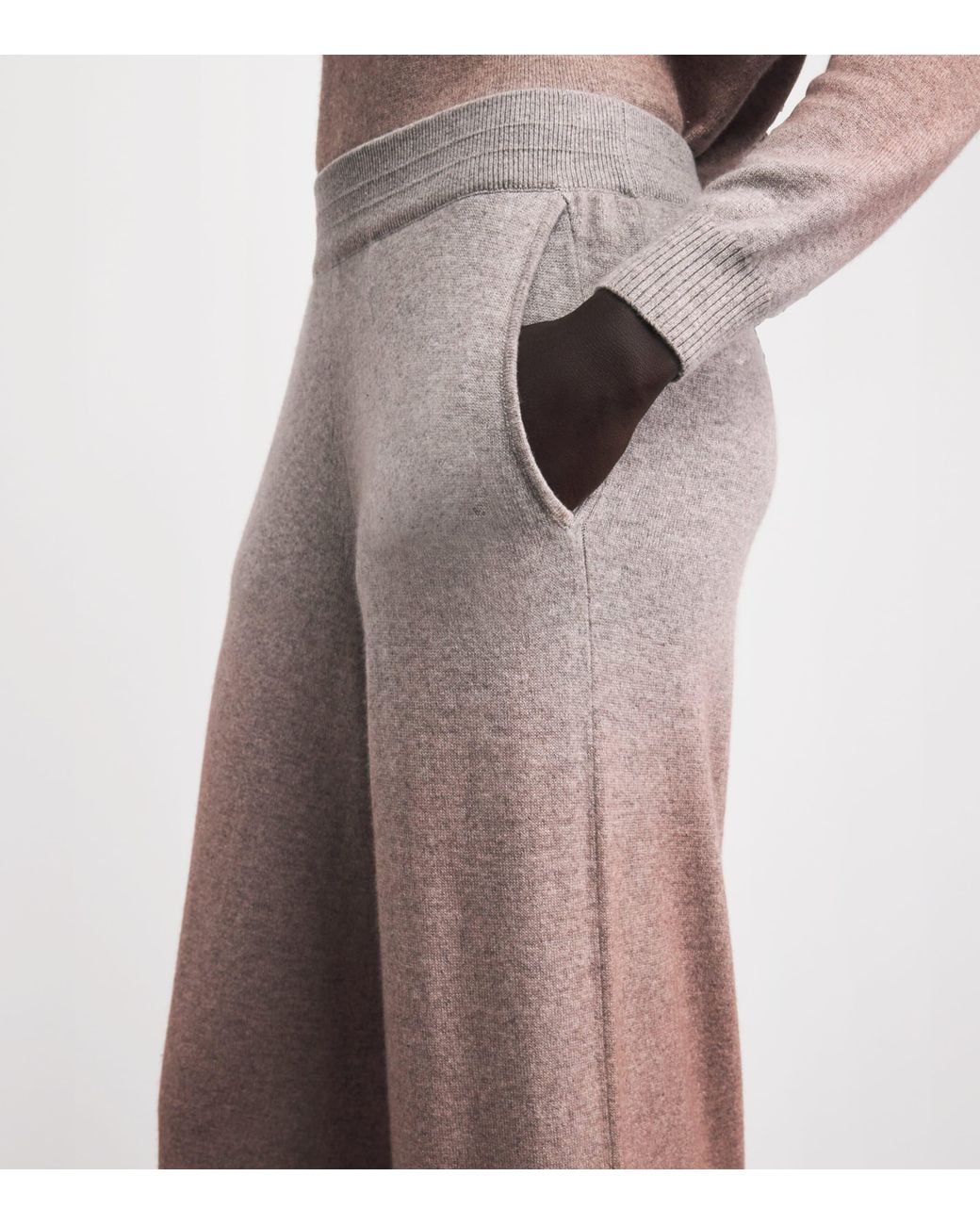 Colombo Multicolor Cashmere Wide-Leg Trousers