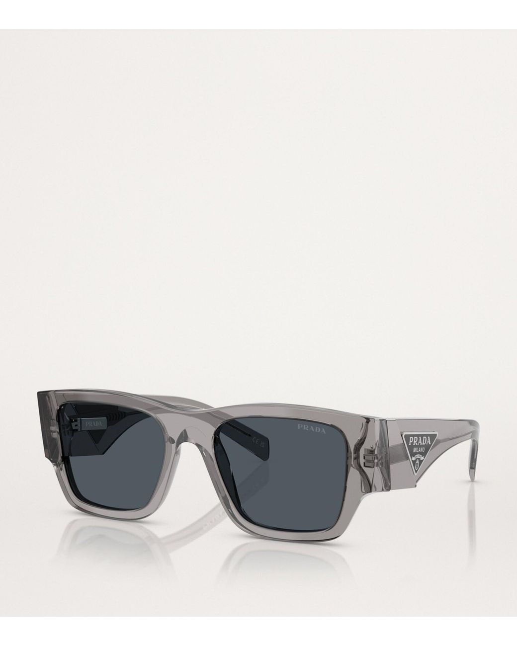 Prada Gray Metal Pr10Zs Sunglasses for men