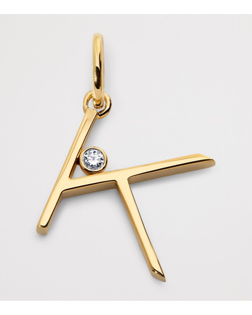 Monica Vinader Metallic Vermeil And Diamond K Initial Pendant