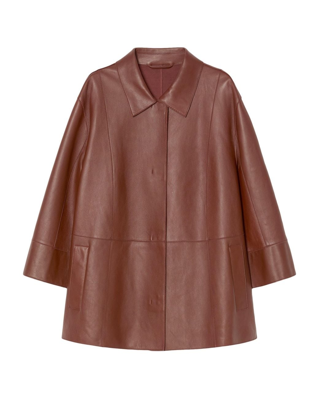Marina Rinaldi Brown Leather Jacket
