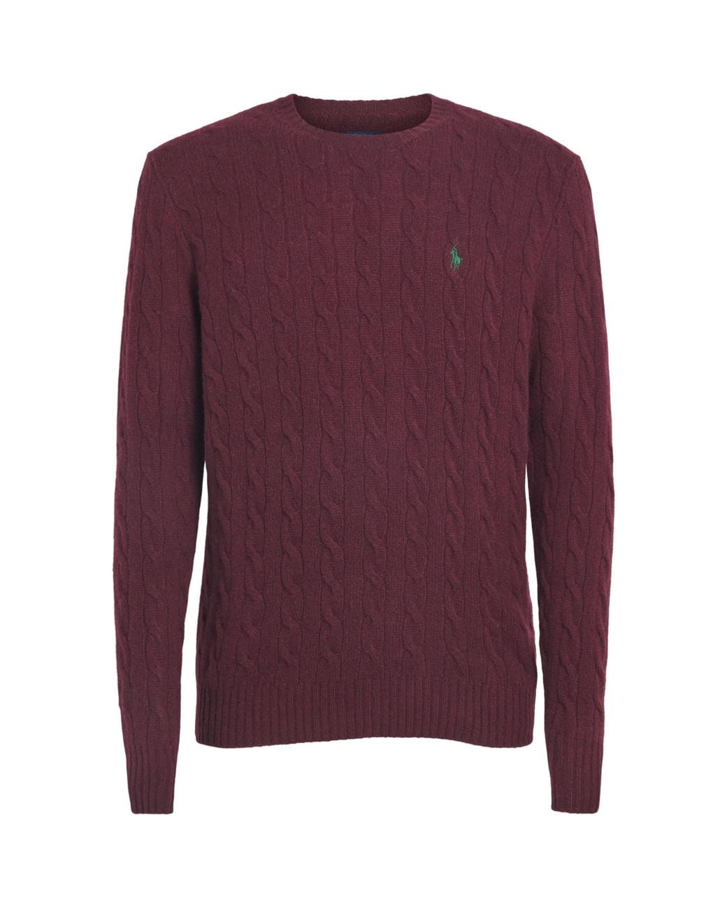 Polo Ralph Lauren Purple Wool-Cashmere Cable-Knit Sweater for men