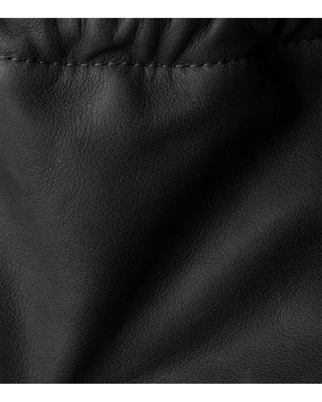 Prada Black Nappa Leather Drawstring Pouch